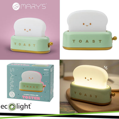 LAMPADA NOTTURNA A LED MARY S  VERDE TOSTAPANE