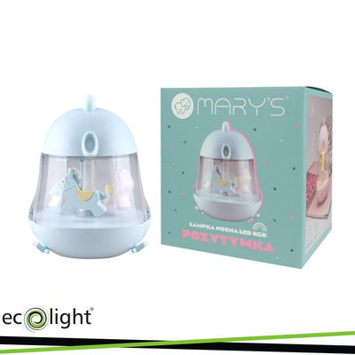 LAMPADA NOTTURNA LED RGB BLU   MARY S MUSIC BOX