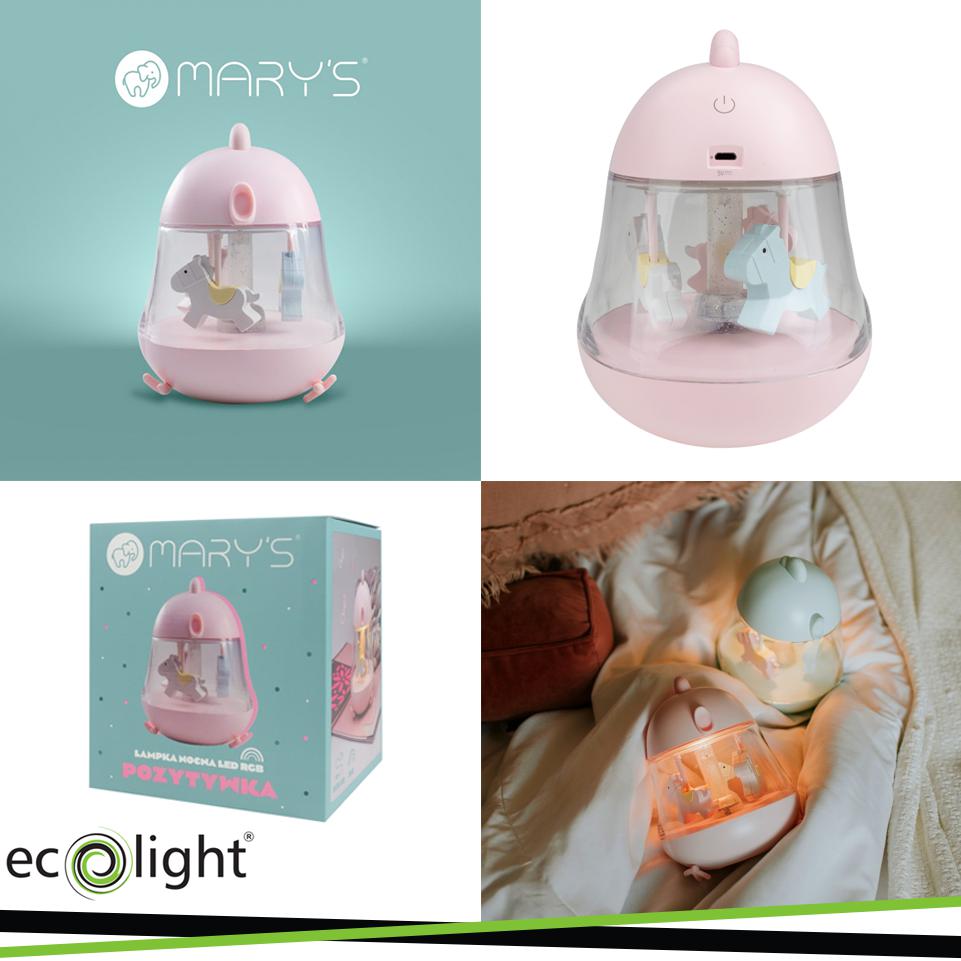 LAMPADA NOTTURNA LED RGB ROSA  CARILLON DI MARY