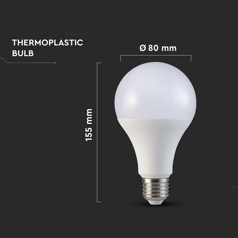 LED LAMPADINA 20W A80 E27 THERMOPLASTICA 6400K