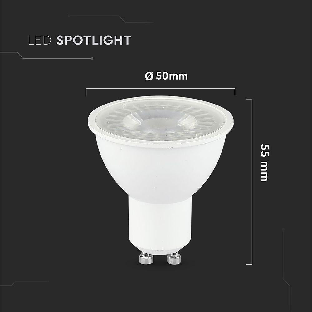 7.5W GU10 PLASTIC SPOTLIGHT 3000K 110 D