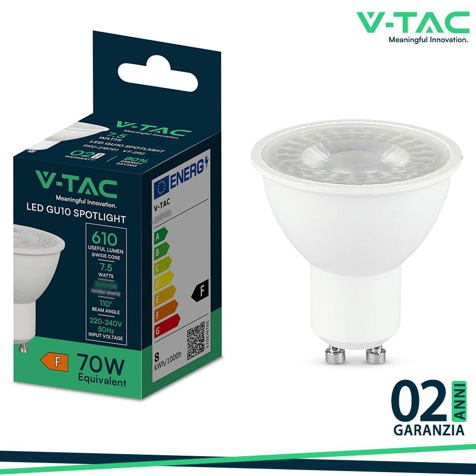 LED FARETTO 7.5W GU10 RIPPLE PLASTICA 4000K 110