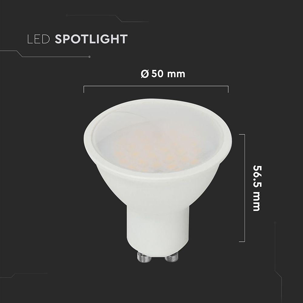 LED FARETTO GU10 10W MILKY COVER PLASTICA 4000K