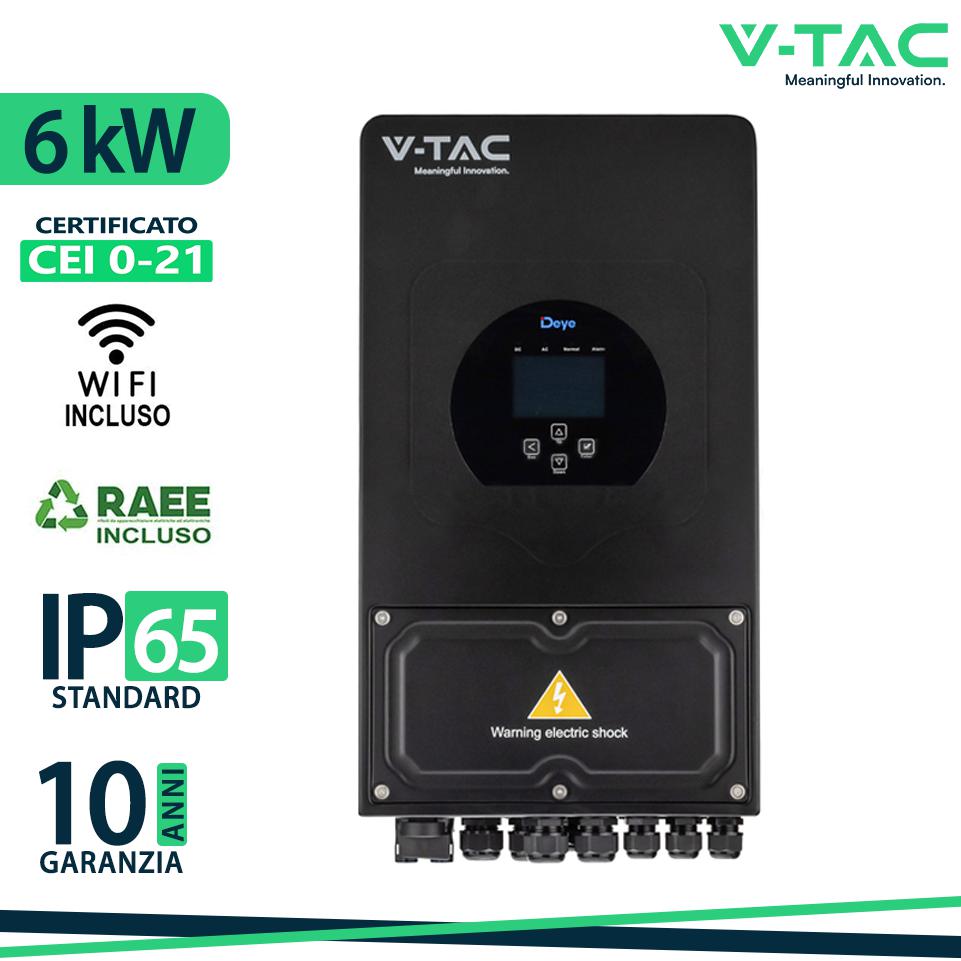INVERTER 6KW IBRIDO MONOFASE ON/OFF GRID CEI-021 WIFI INCL.
