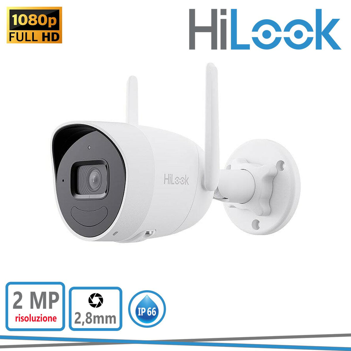 TELECAMERA BULLET IP 2MP WIFI  SMART IP66 AUDIO BID.