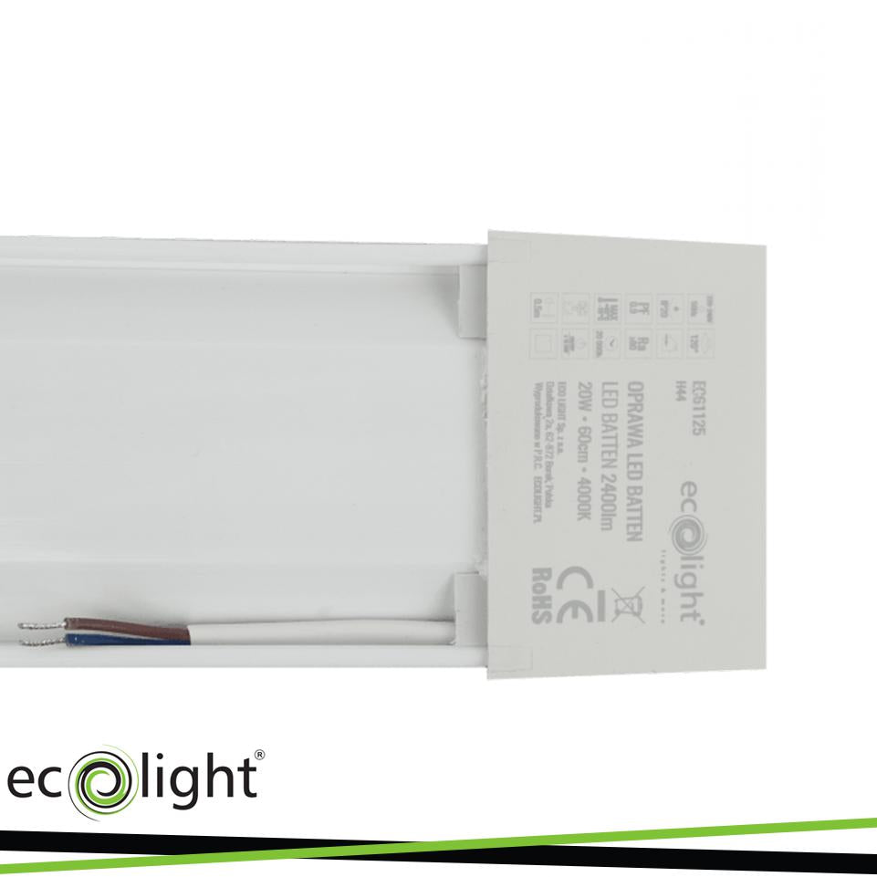 LAMPADA BATTEN 60CM 20W 4000K  2400LM