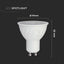 6W GU10 RIPPLE PLASTIC SPOTLIGHT 3000K 110 D