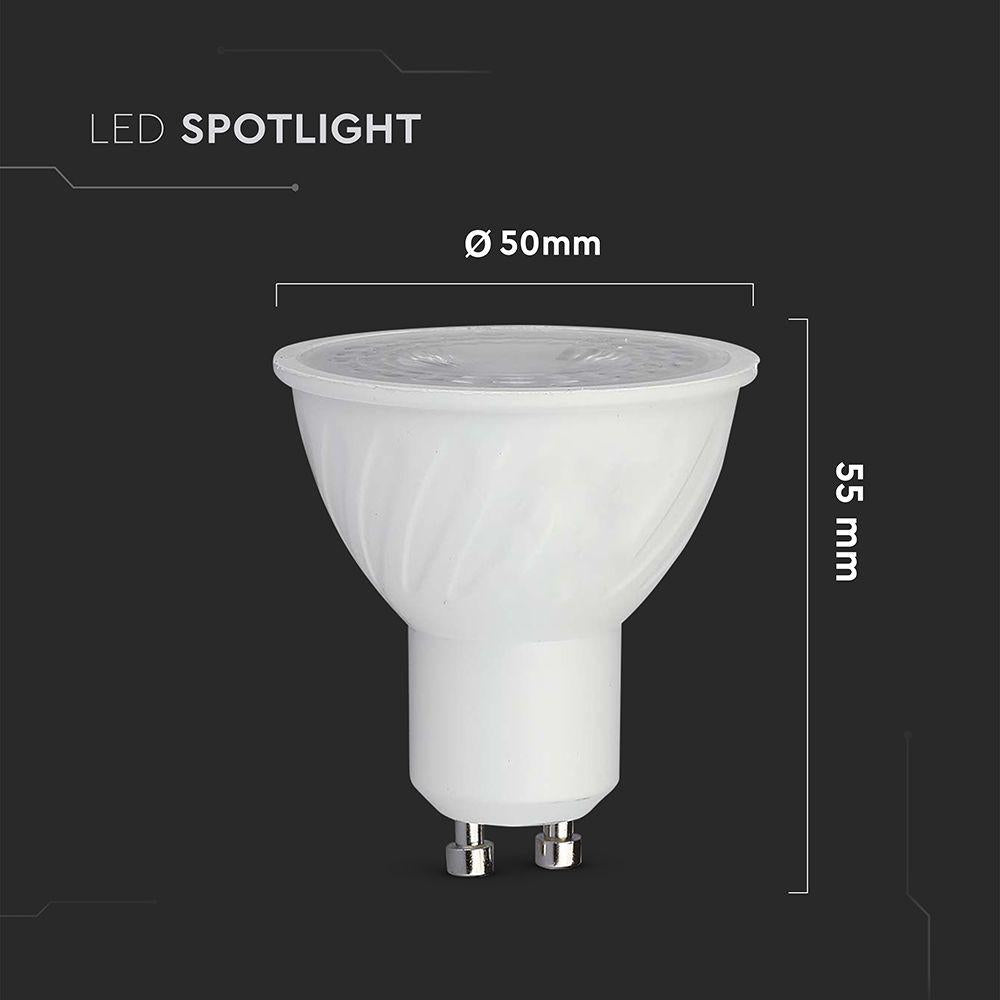 6W GU10 RIPPLE PLASTIC SPOTLIGHT 3000K 110 D