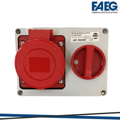 PRESA INTERBL INCASSO 3P+N+T 16A 380V IP44