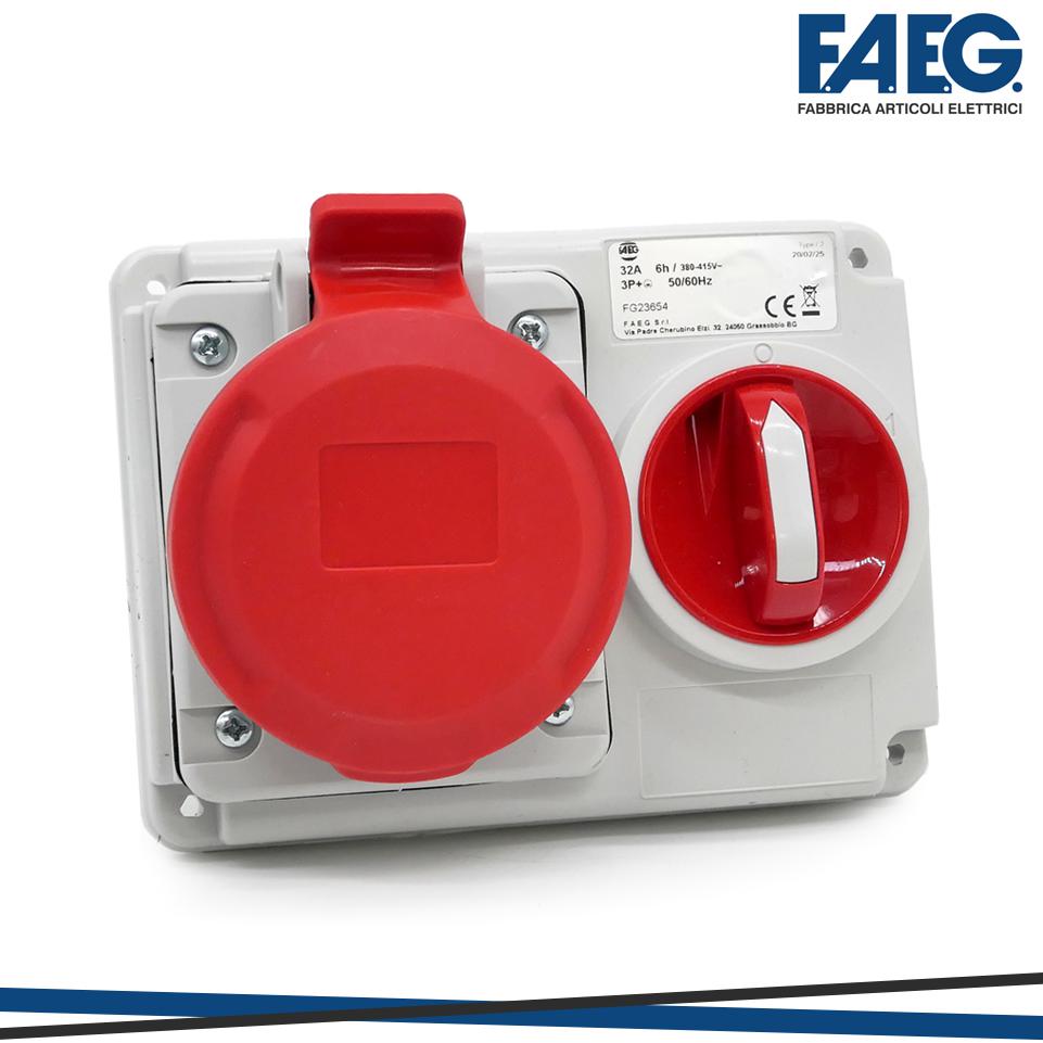 PRESA INTERBL INCASSO 3P+T 32A 380V IP44