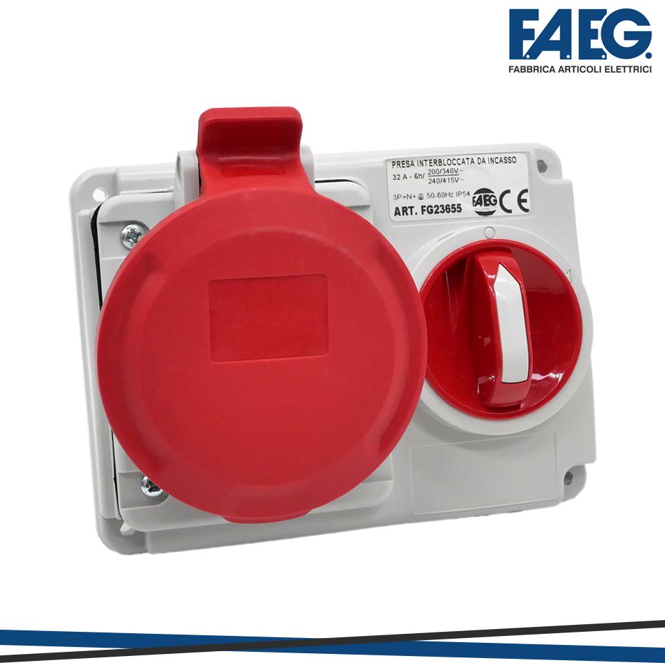PRESA INTERBL INCASSO 3P+N+T 32A 380V IP44