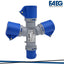MOLTIPLICATORE INDUST. 1 SPINA 2P+T 16A E 3 PRESE 2P+T IP44