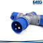 MOLTIPLICATORE INDUST. 1 SPINA 2P+T 16A E 3 PRESE 2P+T IP44