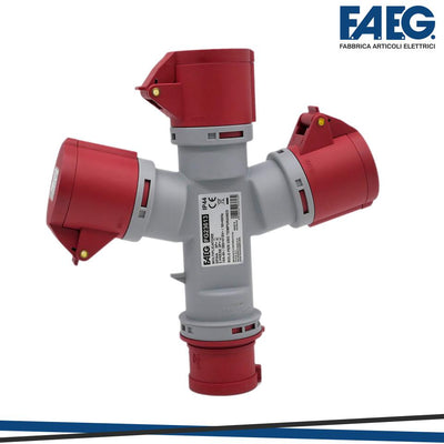 MOLTIPLICATORE INDUST. 1 SPINA 3P+T E 3 PRESE 3P+T 16A IP44