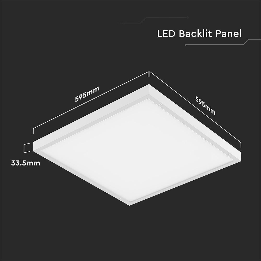 LED PANEL 36W 595X595MM BACKLIT 120 LM/W 6500K 10PCS/SET 2IN1