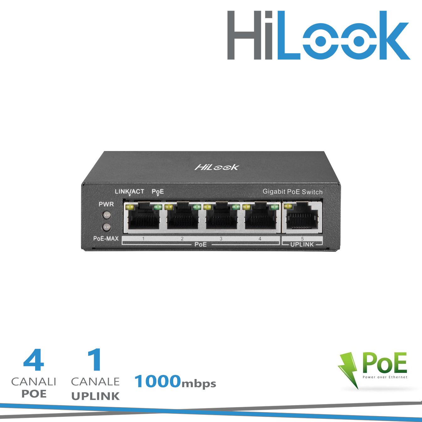 SWITCH 4CH 1000MBPS POE + 1 GIGABIT UPLINK 38W