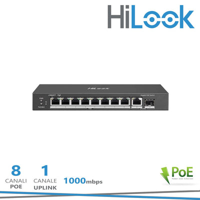 SWITCH 8CH 1000MBPS POE + 1 GIGABIT UPLINK 65W