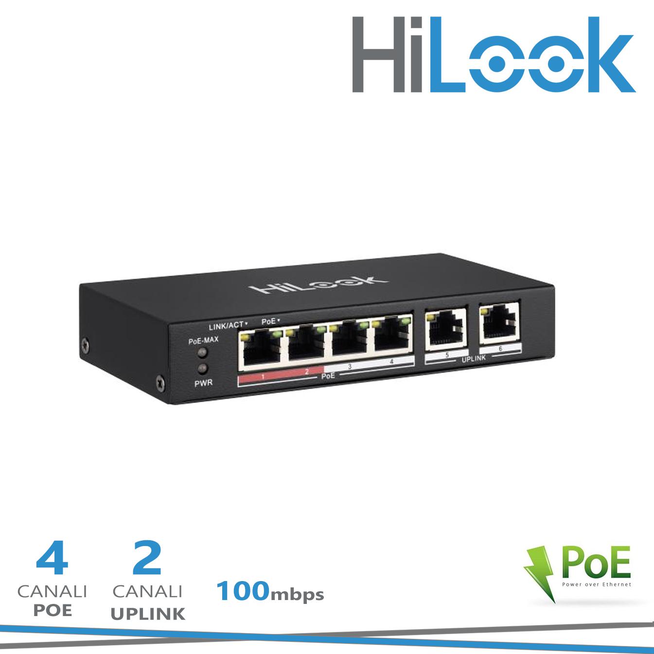 SWITCH 4CH 100MBPS POE + 2 UPLINK 100MBPS 35W