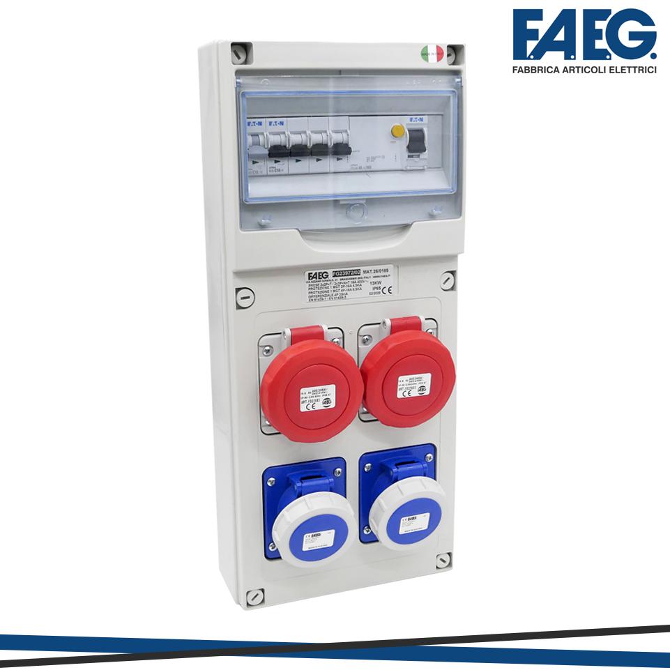 QUADRO A 4PRESE 2/2P+TA 230V   + 2/3P+N+T16A