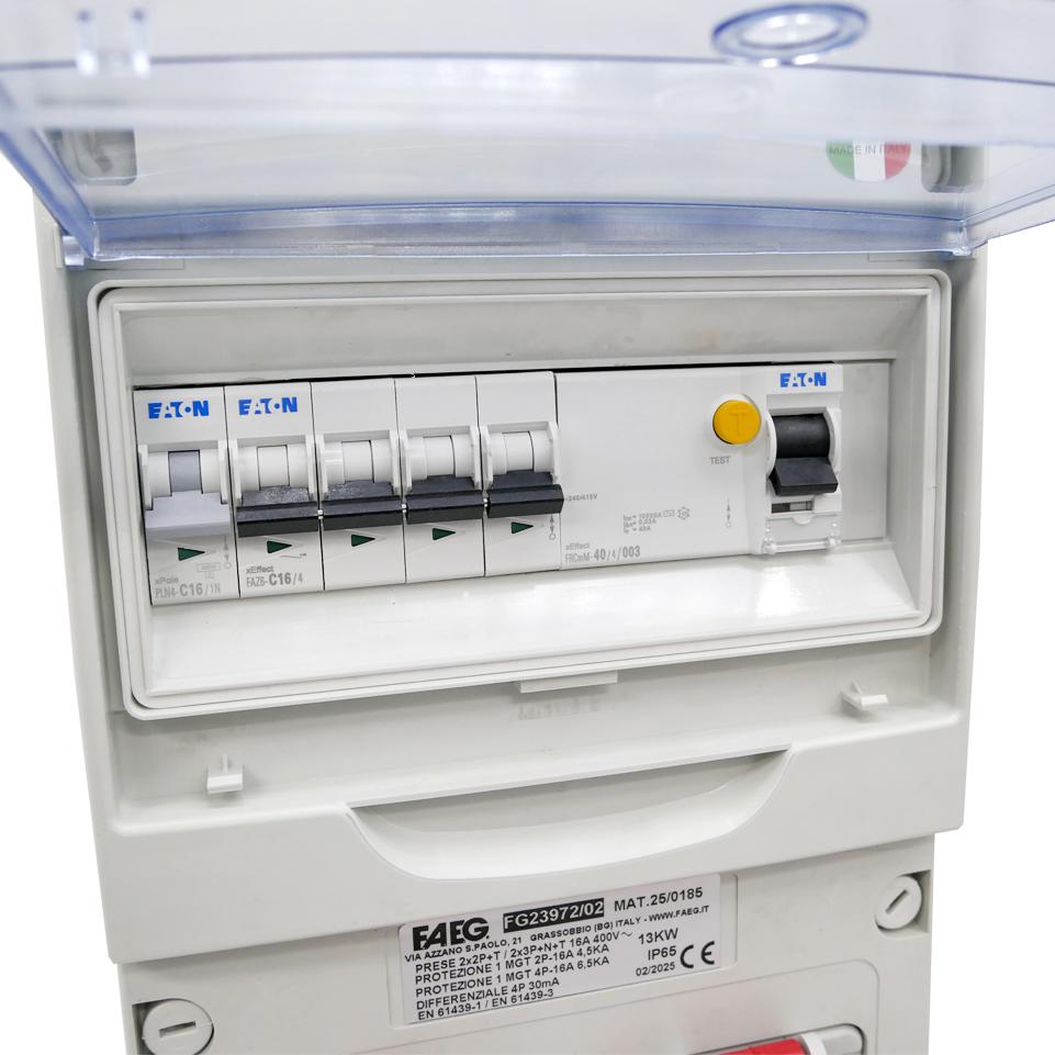 QUADRO A 4PRESE 2/2P+TA 230V   + 2/3P+N+T16A
