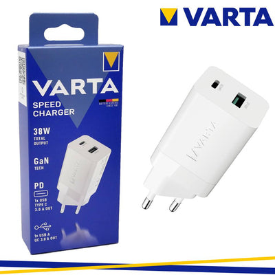 SPEED CHARGER 38W USB+USB-C    TECN. GAN FAST CHARGE