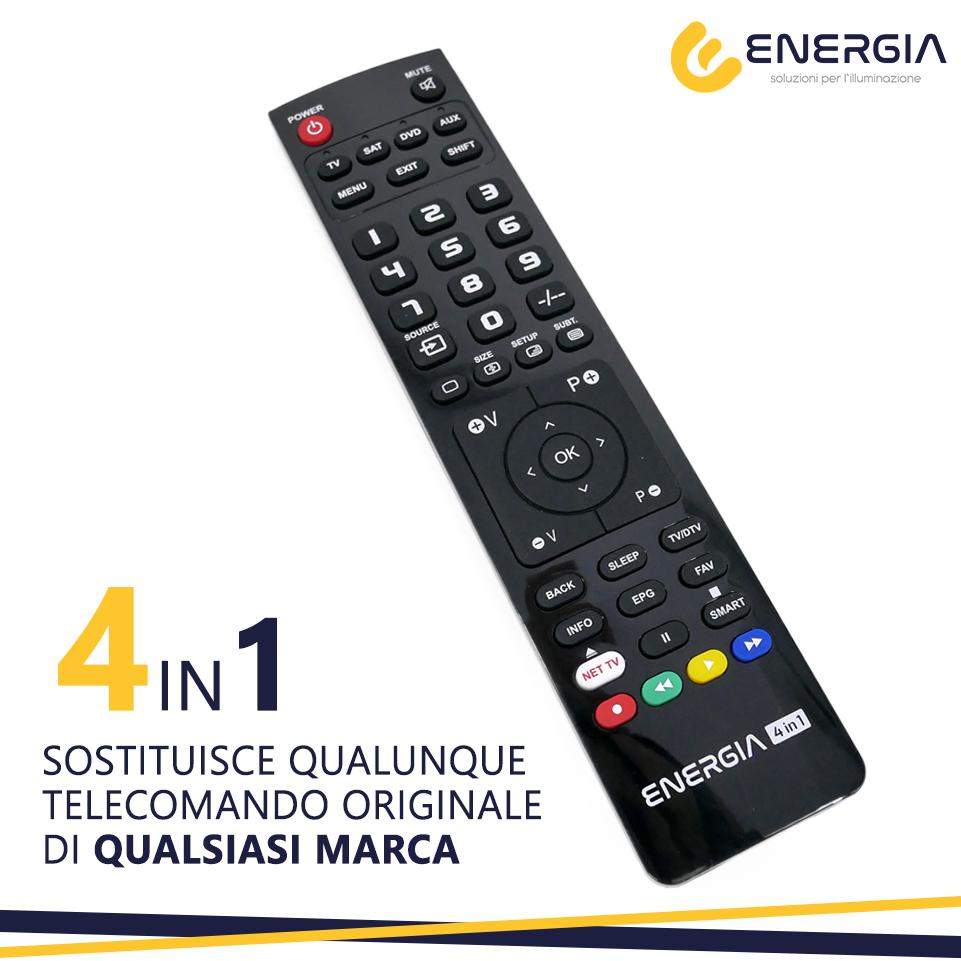 TELECOMANDO UNIV.TV SLIM 4IN1  PROGRAMMABILE