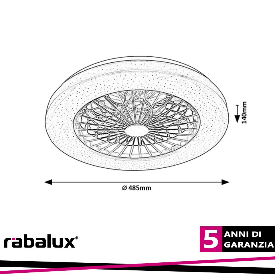 DALFON2,IND.FAN-ASSISTED LED48W, 1900LM CCT 3000-4000-6400K