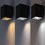 URFA WALL 9W LED BLACK SQUARE  CCT 3000-4000-6500K 900LM