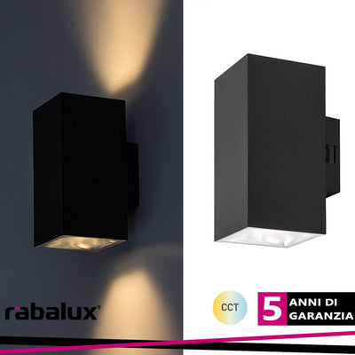 URFA,OUTD.WALL, 18W, H16CM, BLACK,SQUARE
