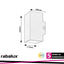 URFA WALL 18W LED SQUARE BLACK CCT 3000-4000-6500K 1800LM