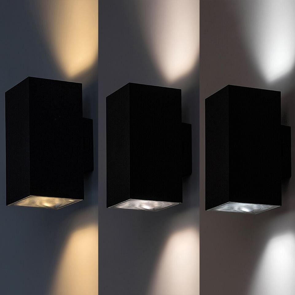 URFA,OUTD.WALL, 18W, H16CM, BLACK,SQUARE