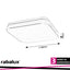LOWAR,OUTD.CEIL. 18W, D28,5CM, SQUARE
