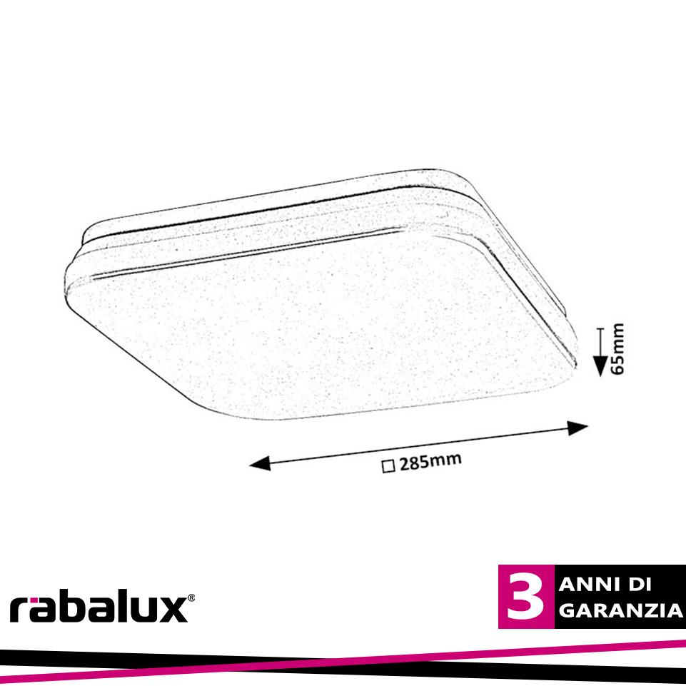 LOWAR,OUTD.CEIL. 18W, D28,5CM, SQUARE