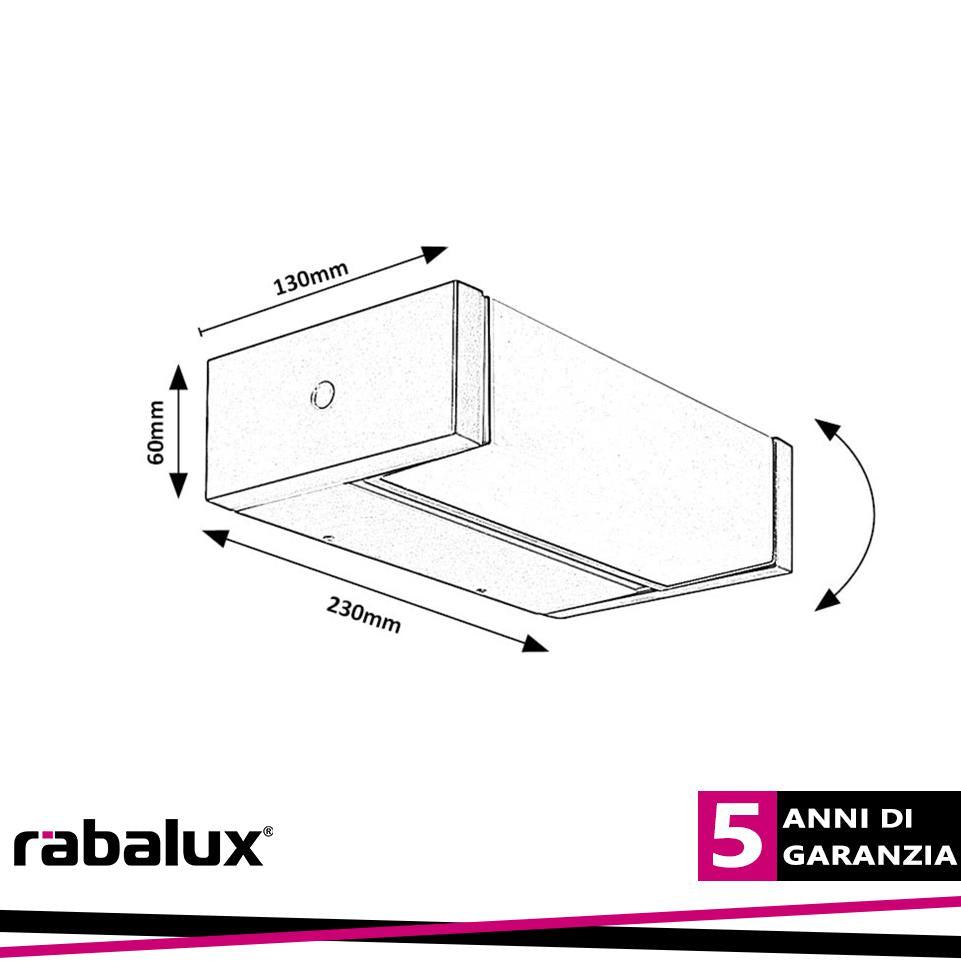 CUBBINGTON,OUTD.WALL, LED18W, L23CM