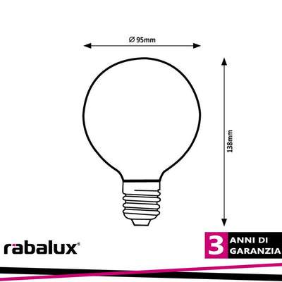 FIL. LED, E27 G95, 7W, 870LM, 4000K