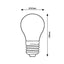 FIL. LED, E27 A67, 12W, 2000LM, 3000K