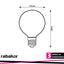 FIL. LED, E27 G95, 12W, 2000LM, 3000K