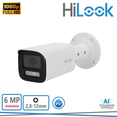 IP BULLET 6MP VF 2,8-12MM IP67 IR50 POE IA AUDIO MONO