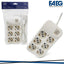 MULTIPRESA UNIVERSALE 6X 10A   16A CON SCHUKO CON CAVO