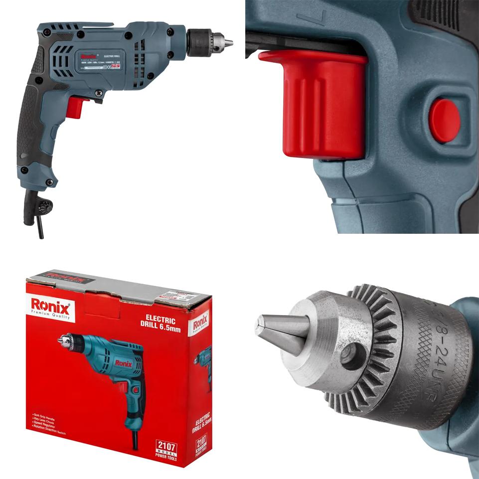 TRAPANO ELETTRICO 400W 6,5MM CON CHIAVE