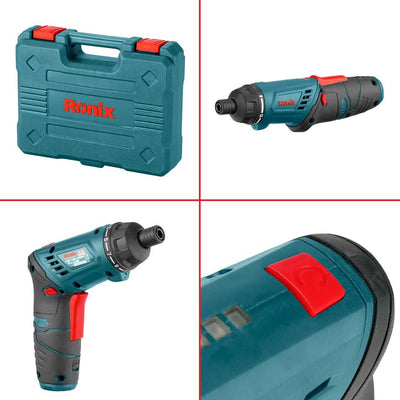 SET CACCIAVITE ELETTRICO PIEGHEVOLE 3,6V + PUNTE E MANICOTTI