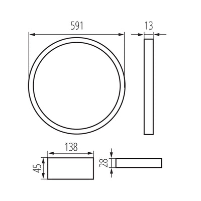 PORTALAMPADA A LED AVAR O 6060 40W-NW - KANLUX