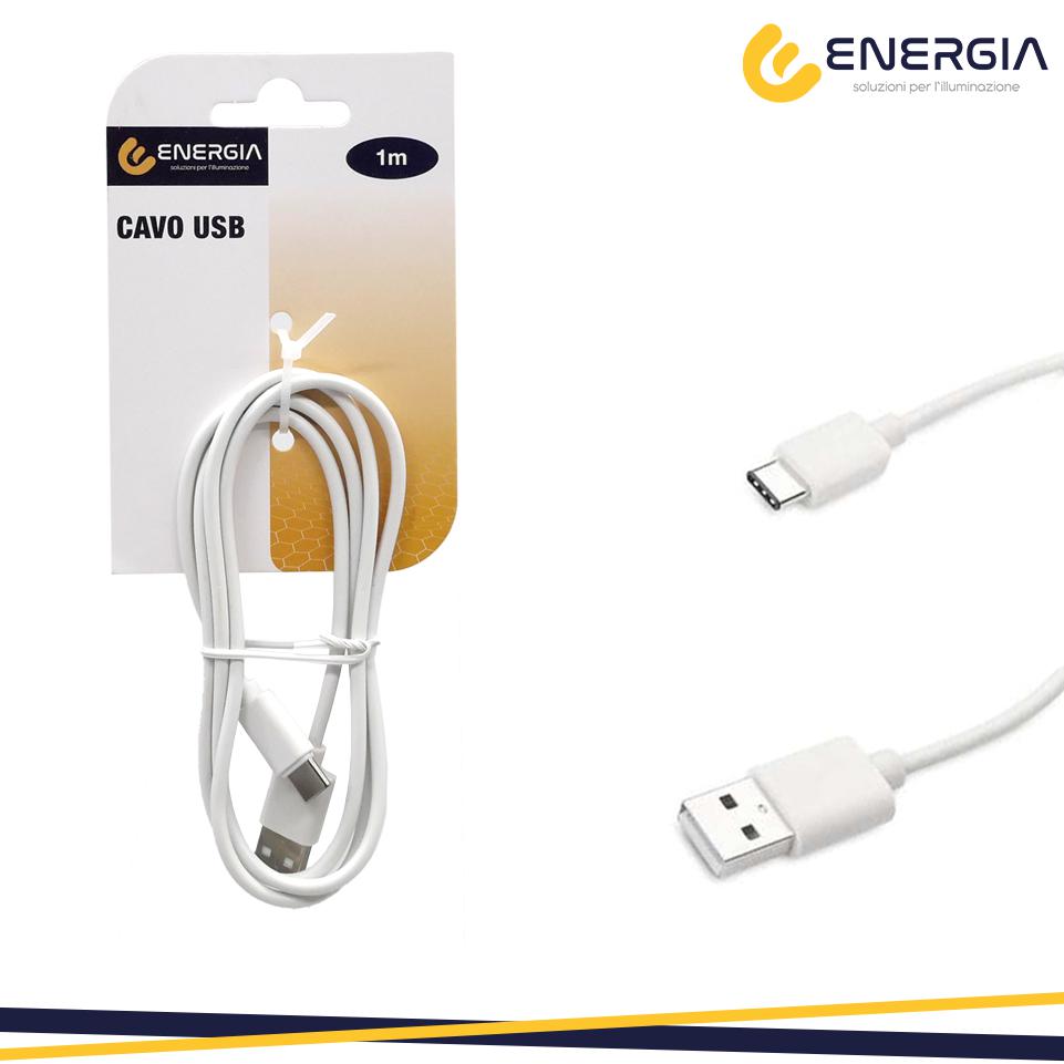 CAVO A USB-USB/C 1M BIANCO