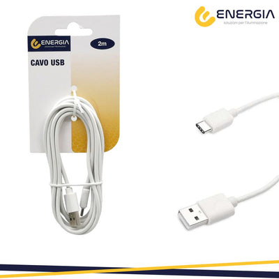 CAVO A USB-USB/C 2M BIANCO