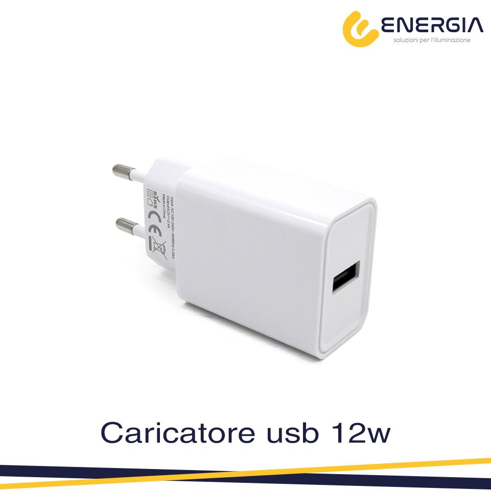 CARICATORE USB 12W 2,4A BIANCO