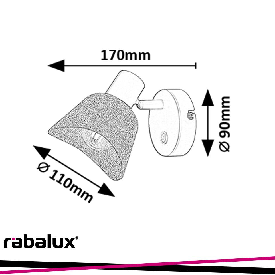 FARELIA,IND.WALL, E14 1XMAX10W L17CM