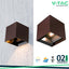 9W  LAMPADA LED DA GIARDINO CON PANNELLO SOLARE 9W BATTERIA 2600MAH E SENSORE PIR COLORE RAME 150X153X150MM CCT 3IN1 IP6