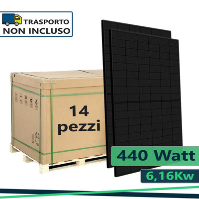 PANNELLO 440W MONO SOLAR FULL  BLACK 1762X1134X30MM TIER1