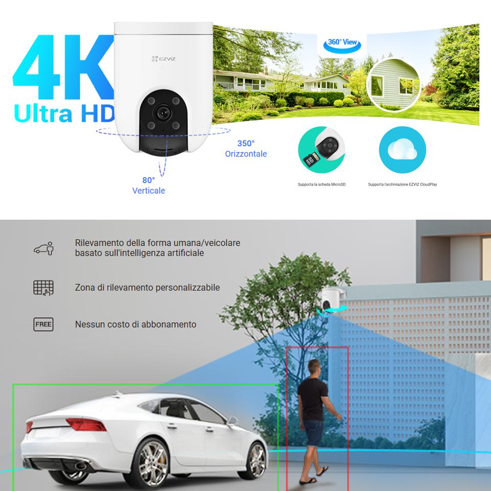 TELECAMERA 8MP WIFI AUDIO BIDI. IA E COLOR NIGHT AUTO-TRACK
