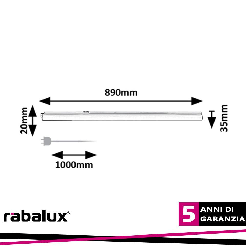 BAREG CABLIGHT T5 LED 12W 90CM CCT (3000-4000K) WHITE